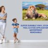 Lion Wall Sticker - Animal Wall Decal, Self Adhesive Wall Sticker, Vinyl Wall Decor, Animal Print