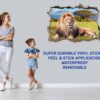 Lion Wall Sticker - Animal Wall Decal, Self Adhesive Wall Sticker, Vinyl Wall Decor, Animal Print