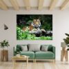 Tiger Wall Sticker - Animal Wall Decal, Self Adhesive Wall Sticker, Vinyl Wall Decor, Animal Print