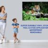 Tiger Wall Sticker - Animal Wall Decal, Self Adhesive Wall Sticker, Vinyl Wall Decor, Animal Print