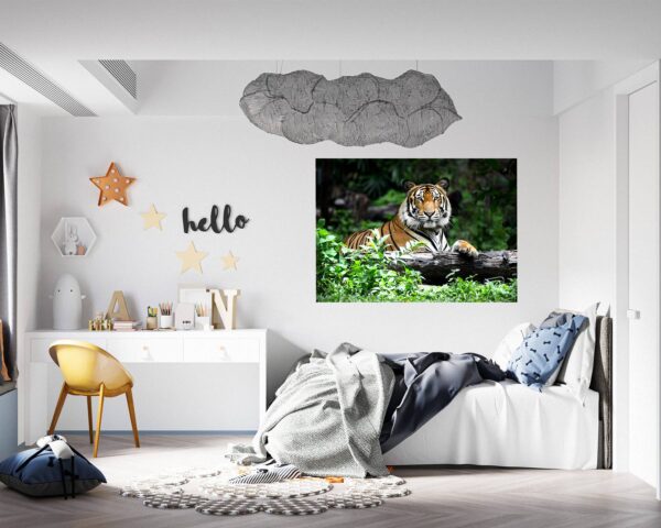 Tiger Wall Sticker - Animal Wall Decal, Self Adhesive Wall Sticker, Vinyl Wall Decor, Animal Print