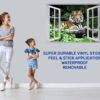 Tiger Wall Sticker - Animal Wall Decal, Self Adhesive Wall Sticker, Vinyl Wall Decor, Animal Print