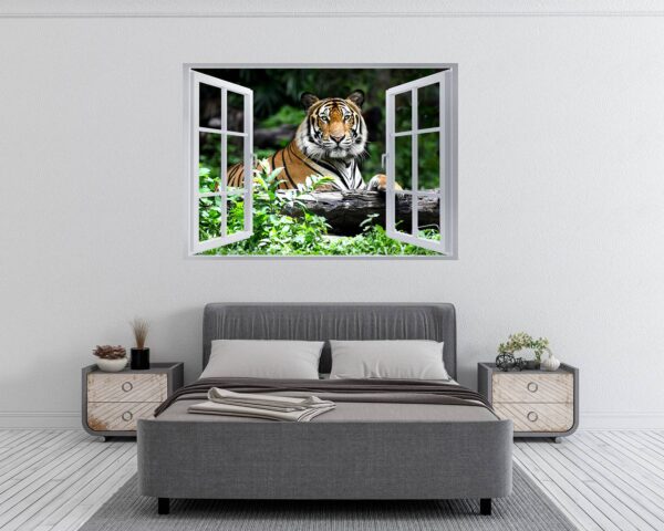 Tiger Wall Sticker - Animal Wall Decal, Self Adhesive Wall Sticker, Vinyl Wall Decor, Animal Print