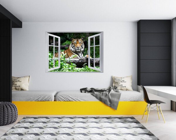 Tiger Wall Sticker - Animal Wall Decal, Self Adhesive Wall Sticker, Vinyl Wall Decor, Animal Print