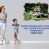 Tiger Wall Sticker - Animal Wall Decal, Self Adhesive Wall Sticker, Vinyl Wall Decor, Animal Print