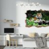 Tiger Wall Sticker - Animal Wall Decal, Self Adhesive Wall Sticker, Vinyl Wall Decor, Animal Print