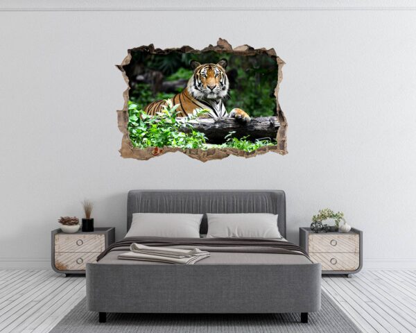 Tiger Wall Sticker - Animal Wall Decal, Self Adhesive Wall Sticker, Vinyl Wall Decor, Animal Print