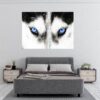 Husky Wall Art - Self Adhesive Wall Sticker, Animal Wall Sticker, Bedroom Wall Sticker, Removable Vinyl, Wall Decoration