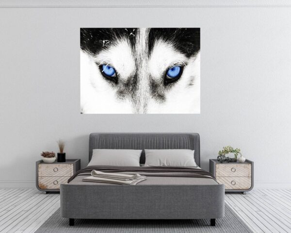 Husky Wall Art - Self Adhesive Wall Sticker, Animal Wall Sticker, Bedroom Wall Sticker, Removable Vinyl, Wall Decoration