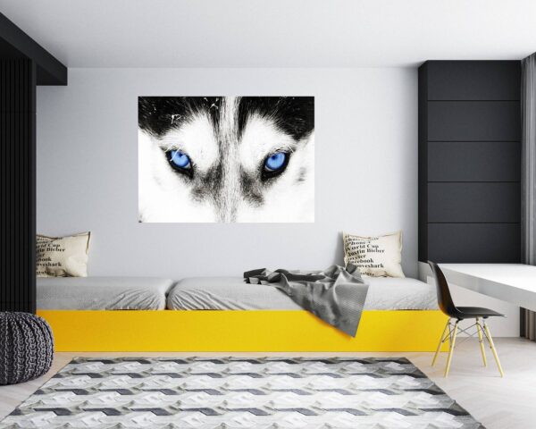 Husky Wall Art - Self Adhesive Wall Sticker, Animal Wall Sticker, Bedroom Wall Sticker, Removable Vinyl, Wall Decoration