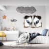 Husky Wall Art - Self Adhesive Wall Sticker, Animal Wall Sticker, Bedroom Wall Sticker, Removable Vinyl, Wall Decoration