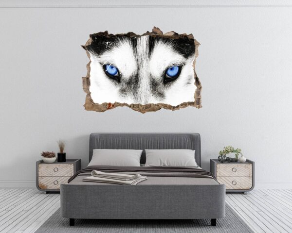 Husky Wall Art - Self Adhesive Wall Sticker, Animal Wall Sticker, Bedroom Wall Sticker, Removable Vinyl, Wall Decoration