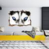 Husky Wall Art - Self Adhesive Wall Sticker, Animal Wall Sticker, Bedroom Wall Sticker, Removable Vinyl, Wall Decoration