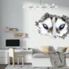 Husky Wall Art - Self Adhesive Wall Sticker, Animal Wall Sticker, Bedroom Wall Sticker, Removable Vinyl, Wall Decoration