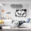 Husky Wall Art - Self Adhesive Wall Sticker, Animal Wall Sticker, Bedroom Wall Sticker, Removable Vinyl, Wall Decoration