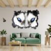 Husky Wall Art - Self Adhesive Wall Sticker, Animal Wall Sticker, Bedroom Wall Sticker, Removable Vinyl, Wall Decoration