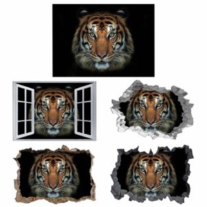 Tiger Wall Decal - Animal Wall Sticker, Self Adhesive Wall Decal, Vinyl Wall Decor, Animal Print