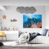 Dolphins Wall Decor - Self Adhesive Wall Sticker, Animal Wall Sticker, Bedroom Wall Sticker, Removable Vinyl, Wall Decoration