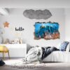 Dolphins Wall Decor - Self Adhesive Wall Sticker, Animal Wall Sticker, Bedroom Wall Sticker, Removable Vinyl, Wall Decoration