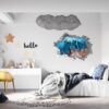 Dolphins Wall Decor - Self Adhesive Wall Sticker, Animal Wall Sticker, Bedroom Wall Sticker, Removable Vinyl, Wall Decoration