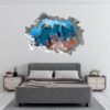 Dolphins Wall Decor - Self Adhesive Wall Sticker, Animal Wall Sticker, Bedroom Wall Sticker, Removable Vinyl, Wall Decoration