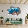 Dolphins Wall Decor - Self Adhesive Wall Sticker, Animal Wall Sticker, Bedroom Wall Sticker, Removable Vinyl, Wall Decoration