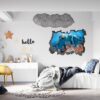 Dolphins Wall Decor - Self Adhesive Wall Sticker, Animal Wall Sticker, Bedroom Wall Sticker, Removable Vinyl, Wall Decoration