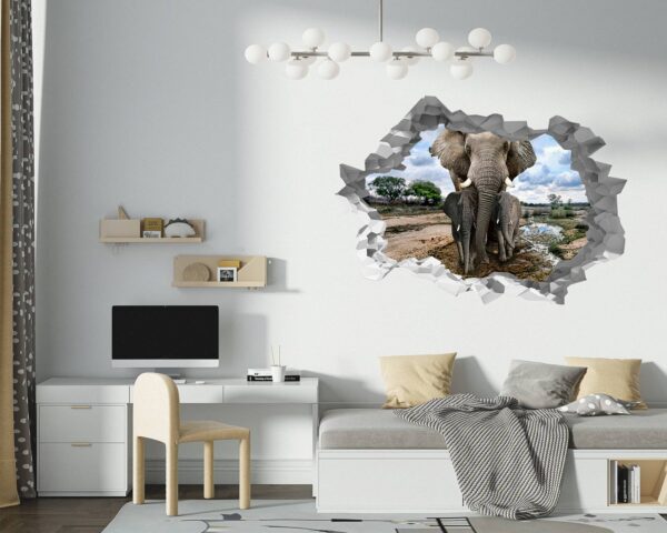 Dolphins Wall Decor - Self Adhesive Wall Sticker, Animal Wall Sticker, Bedroom Wall Sticker, Removable Vinyl, Wall Decoration