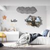 Dolphins Wall Decor - Self Adhesive Wall Sticker, Animal Wall Sticker, Bedroom Wall Sticker, Removable Vinyl, Wall Decoration