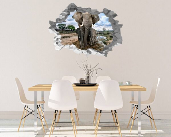 Dolphins Wall Decor - Self Adhesive Wall Sticker, Animal Wall Sticker, Bedroom Wall Sticker, Removable Vinyl, Wall Decoration