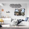 Dolphins Wall Decor - Self Adhesive Wall Sticker, Animal Wall Sticker, Bedroom Wall Sticker, Removable Vinyl, Wall Decoration