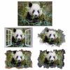 Panda Wall Decal - Self Adhesive Wall Sticker, Animal Wall Sticker, Bedroom Wall Sticker, Removable Vinyl, Wall Decoration