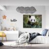 Panda Wall Decal - Self Adhesive Wall Sticker, Animal Wall Sticker, Bedroom Wall Sticker, Removable Vinyl, Wall Decoration