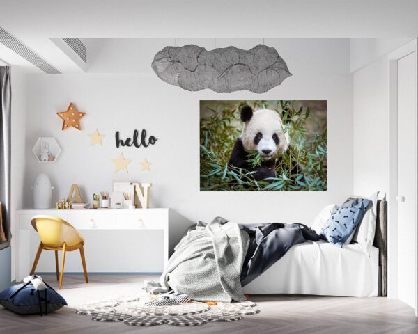 Panda Wall Decal - Self Adhesive Wall Sticker, Animal Wall Sticker, Bedroom Wall Sticker, Removable Vinyl, Wall Decoration