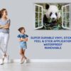 Panda Wall Decal - Self Adhesive Wall Sticker, Animal Wall Sticker, Bedroom Wall Sticker, Removable Vinyl, Wall Decoration