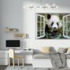 Panda Wall Decal - Self Adhesive Wall Sticker, Animal Wall Sticker, Bedroom Wall Sticker, Removable Vinyl, Wall Decoration