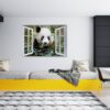 Panda Wall Decal - Self Adhesive Wall Sticker, Animal Wall Sticker, Bedroom Wall Sticker, Removable Vinyl, Wall Decoration