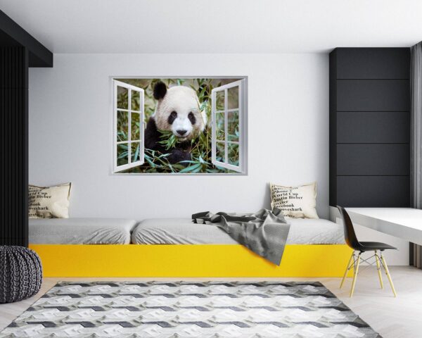 Panda Wall Decal - Self Adhesive Wall Sticker, Animal Wall Sticker, Bedroom Wall Sticker, Removable Vinyl, Wall Decoration