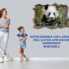 Panda Wall Decal - Self Adhesive Wall Sticker, Animal Wall Sticker, Bedroom Wall Sticker, Removable Vinyl, Wall Decoration