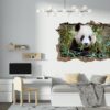 Panda Wall Decal - Self Adhesive Wall Sticker, Animal Wall Sticker, Bedroom Wall Sticker, Removable Vinyl, Wall Decoration