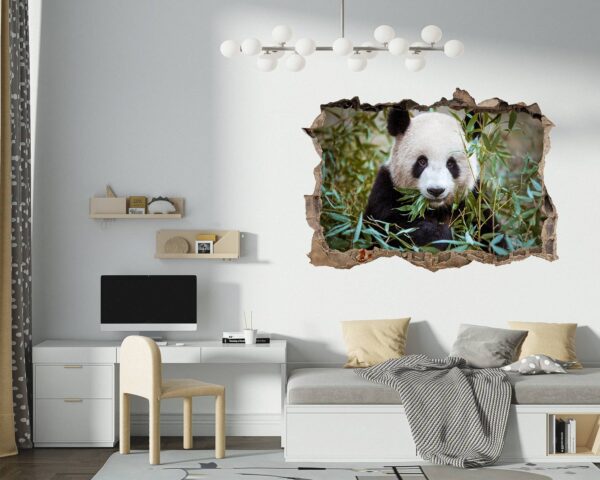 Panda Wall Decal - Self Adhesive Wall Sticker, Animal Wall Sticker, Bedroom Wall Sticker, Removable Vinyl, Wall Decoration