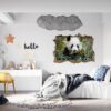 Panda Wall Decal - Self Adhesive Wall Sticker, Animal Wall Sticker, Bedroom Wall Sticker, Removable Vinyl, Wall Decoration