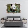 Panda Wall Decal - Self Adhesive Wall Sticker, Animal Wall Sticker, Bedroom Wall Sticker, Removable Vinyl, Wall Decoration