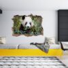 Panda Wall Decal - Self Adhesive Wall Sticker, Animal Wall Sticker, Bedroom Wall Sticker, Removable Vinyl, Wall Decoration