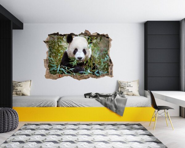 Panda Wall Decal - Self Adhesive Wall Sticker, Animal Wall Sticker, Bedroom Wall Sticker, Removable Vinyl, Wall Decoration