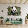 Panda Wall Decal - Self Adhesive Wall Sticker, Animal Wall Sticker, Bedroom Wall Sticker, Removable Vinyl, Wall Decoration