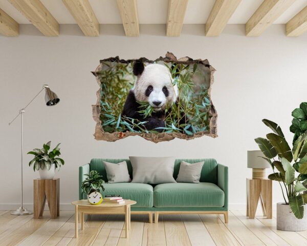 Panda Wall Decal - Self Adhesive Wall Sticker, Animal Wall Sticker, Bedroom Wall Sticker, Removable Vinyl, Wall Decoration