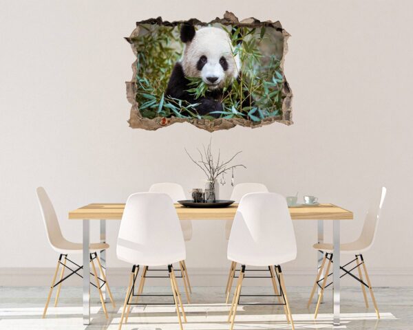 Panda Wall Decal - Self Adhesive Wall Sticker, Animal Wall Sticker, Bedroom Wall Sticker, Removable Vinyl, Wall Decoration