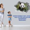 Panda Wall Decal - Self Adhesive Wall Sticker, Animal Wall Sticker, Bedroom Wall Sticker, Removable Vinyl, Wall Decoration