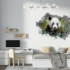 Panda Wall Decal - Self Adhesive Wall Sticker, Animal Wall Sticker, Bedroom Wall Sticker, Removable Vinyl, Wall Decoration